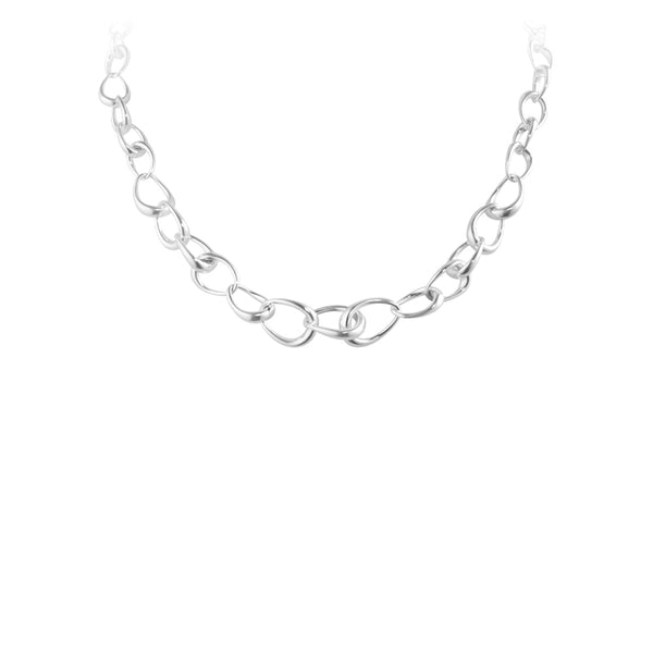 Offspring Graduated Link Necklace 433 Silver