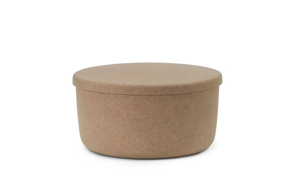 Hide Storage Pouf Large