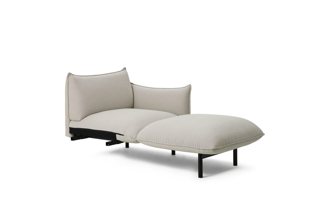 Ark Modular Sofa 420 Chaise Longue Right Armrest Black Steel