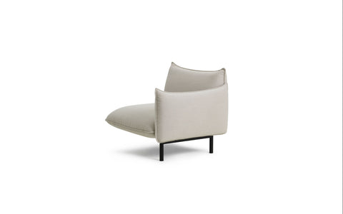 Ark Modular Sofa 120 Right Armrest Black Steel