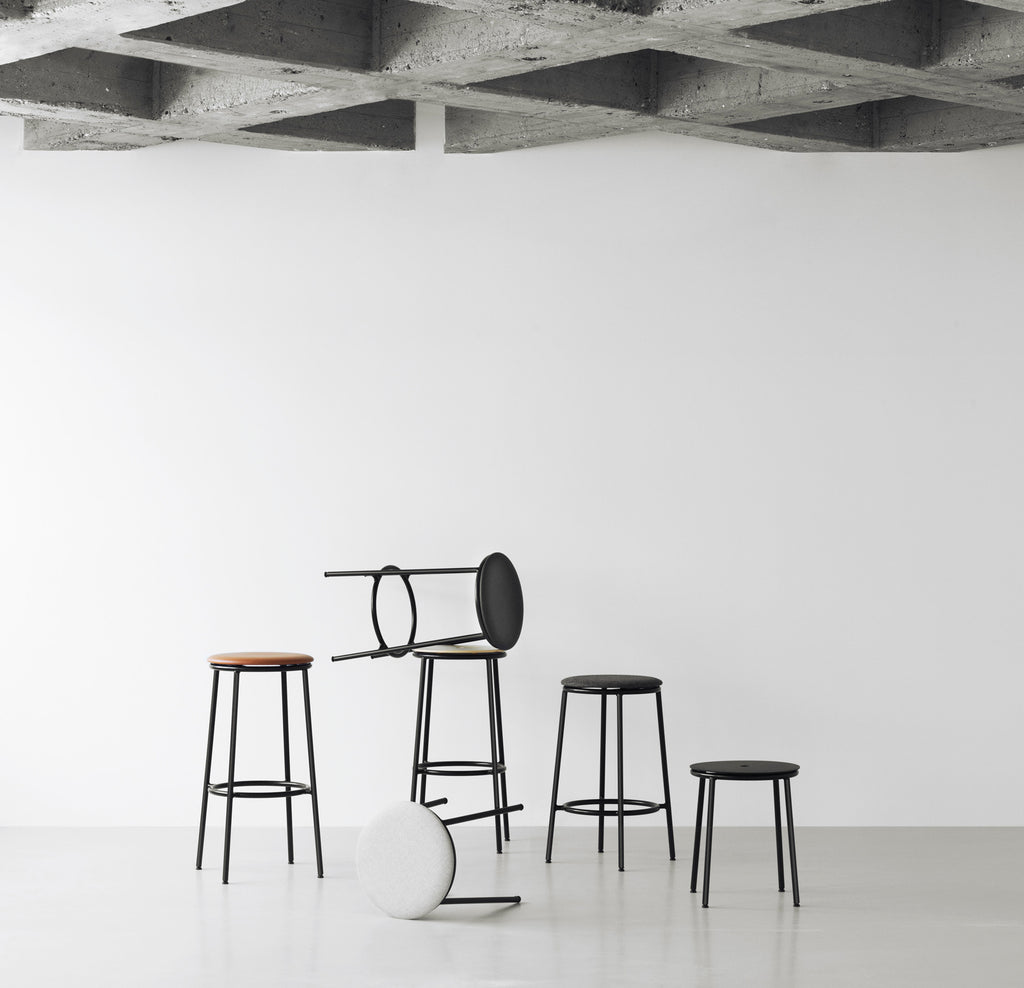 Circa Stool 45 cm Black Steel