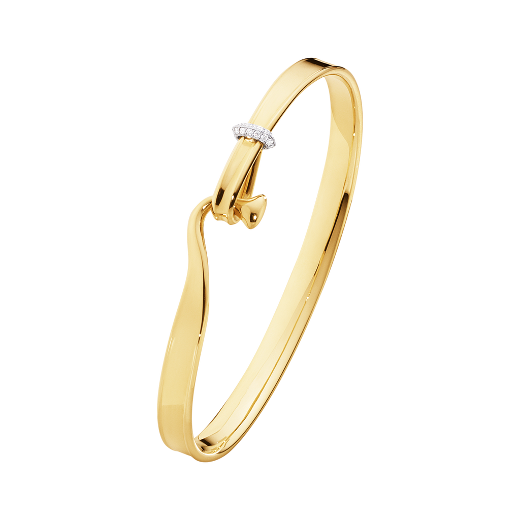 TORUN BANGLE 1204, Wg, Diamonds 0.08 Ct Medium