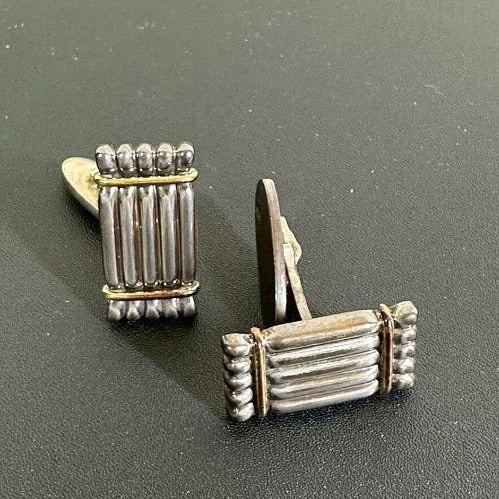 Cuff links 156 sterling w/gold