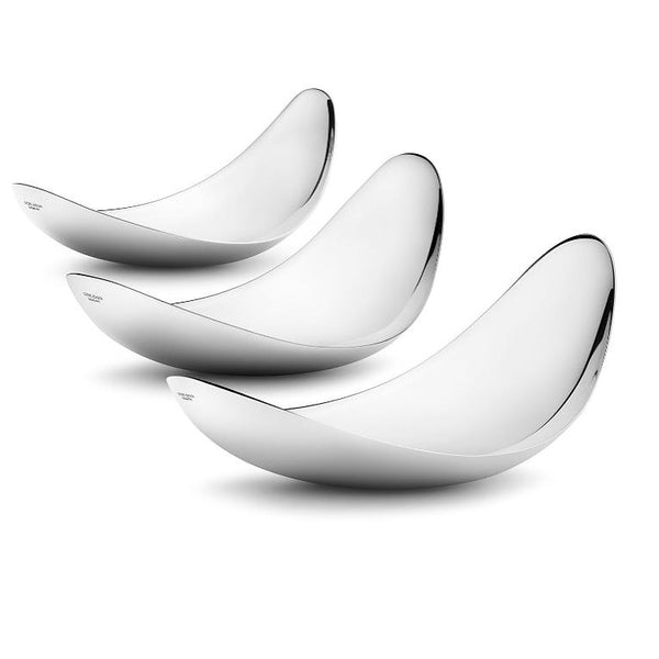 Leaf Mirror Polished Bowls 3 pcs