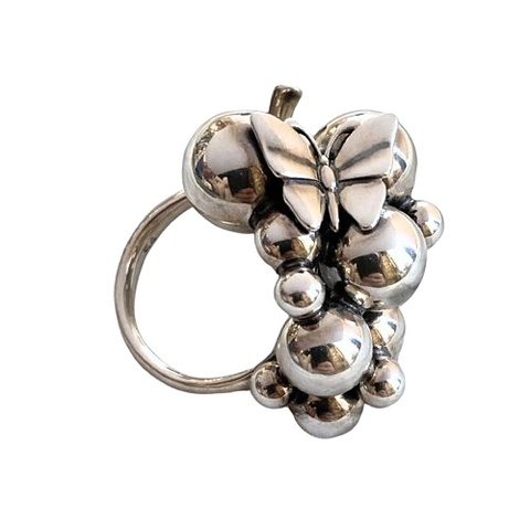 Grapes ring butterfly 551C silver size 53