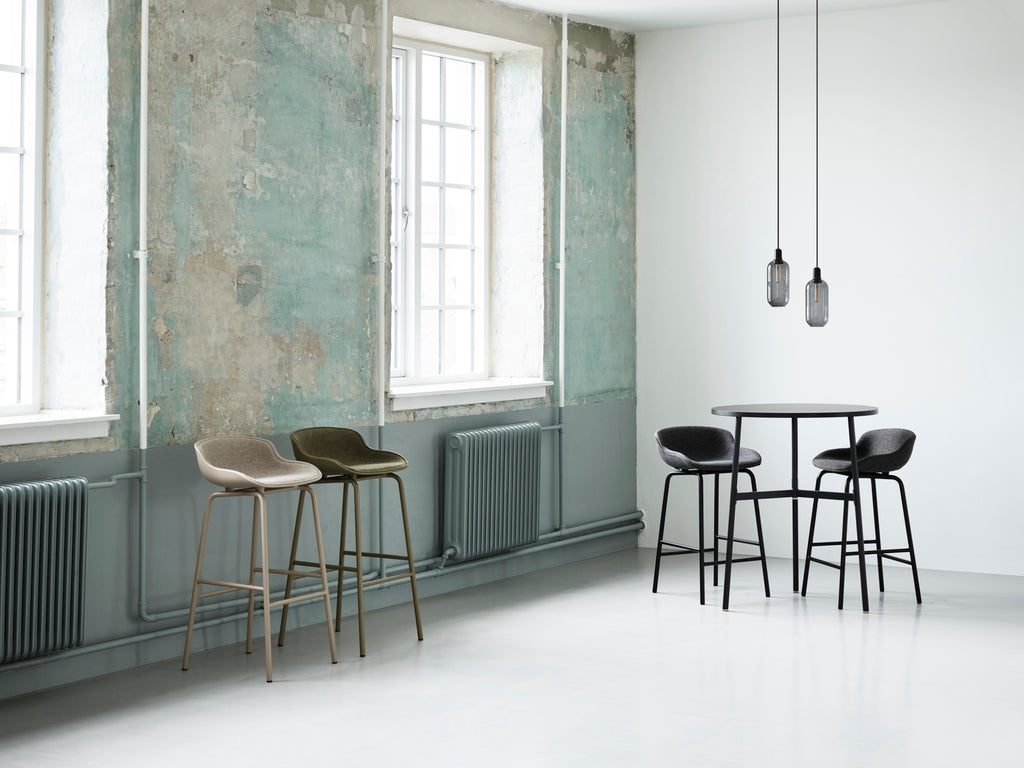 Hyg Barstool 75 cm Full Upholstery (White Steel)