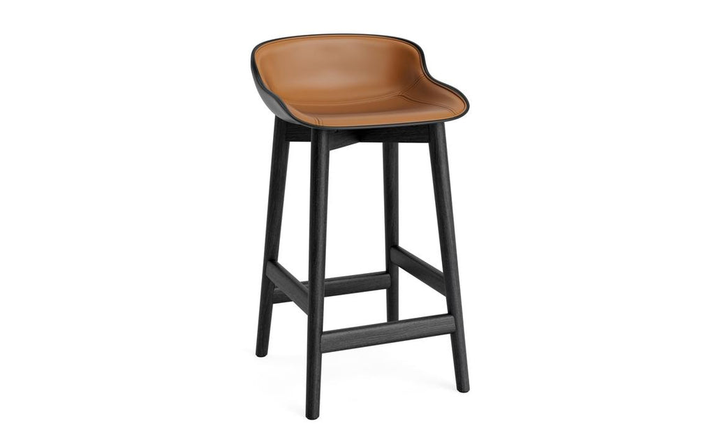 Hyg Barstool 65 cm Front Upholstery (Black & Black Oak)