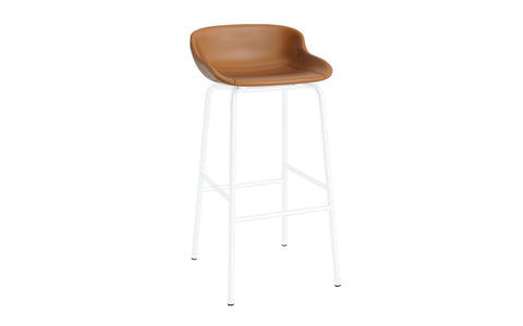 Hyg Barstool 75 cm Full Upholstery (White Steel)