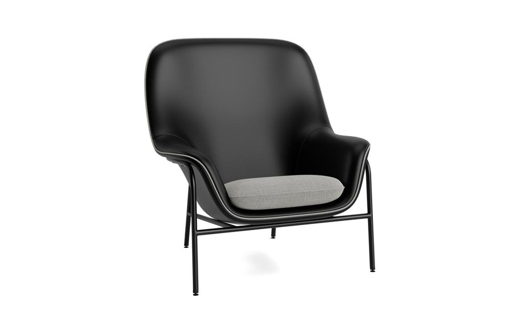 Drape Lounge Chair High Black Steel