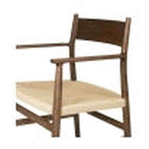 ARV Chair with Arms - smoked, weaved seat with solid back