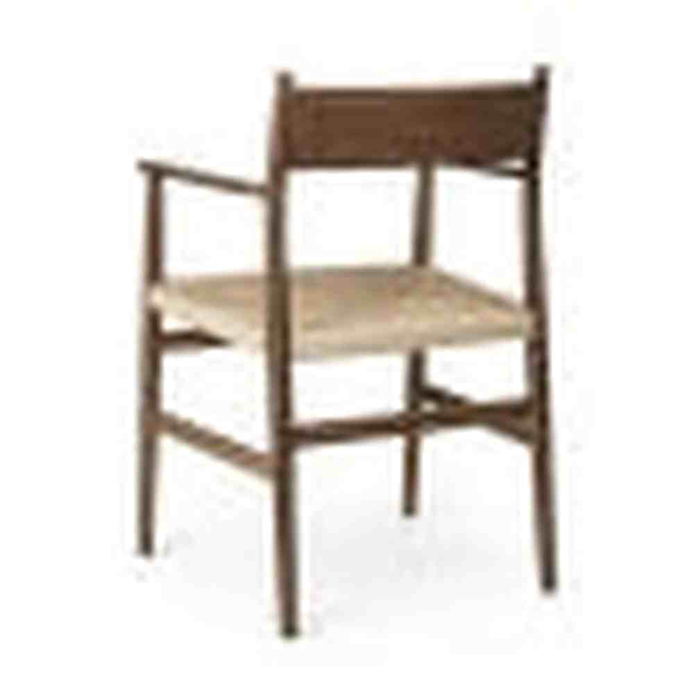 ARV Chair with Arms - smoked, weaved seat with solid back