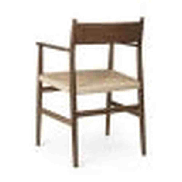 ARV Chair with Arms - smoked, weaved seat with solid back