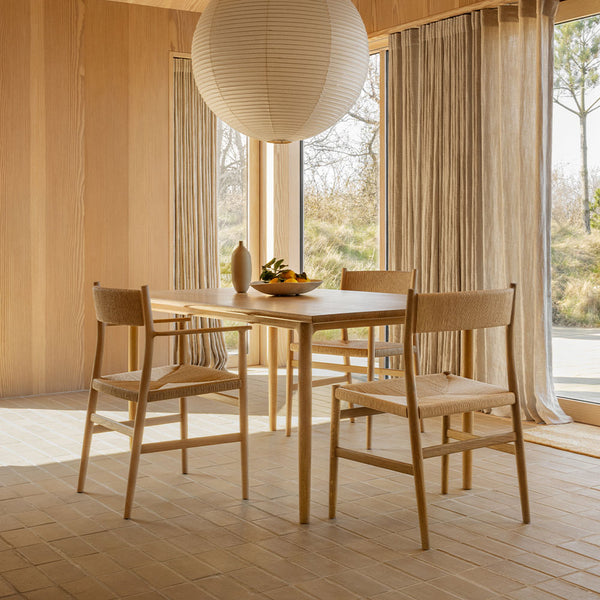 ARV Chair without arms - Weaved seat and solid back