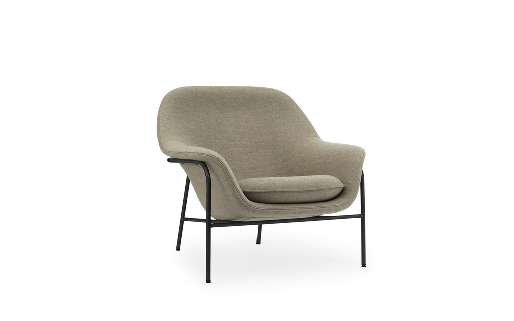 Drape Lounge Chair Low (Grey Steel)