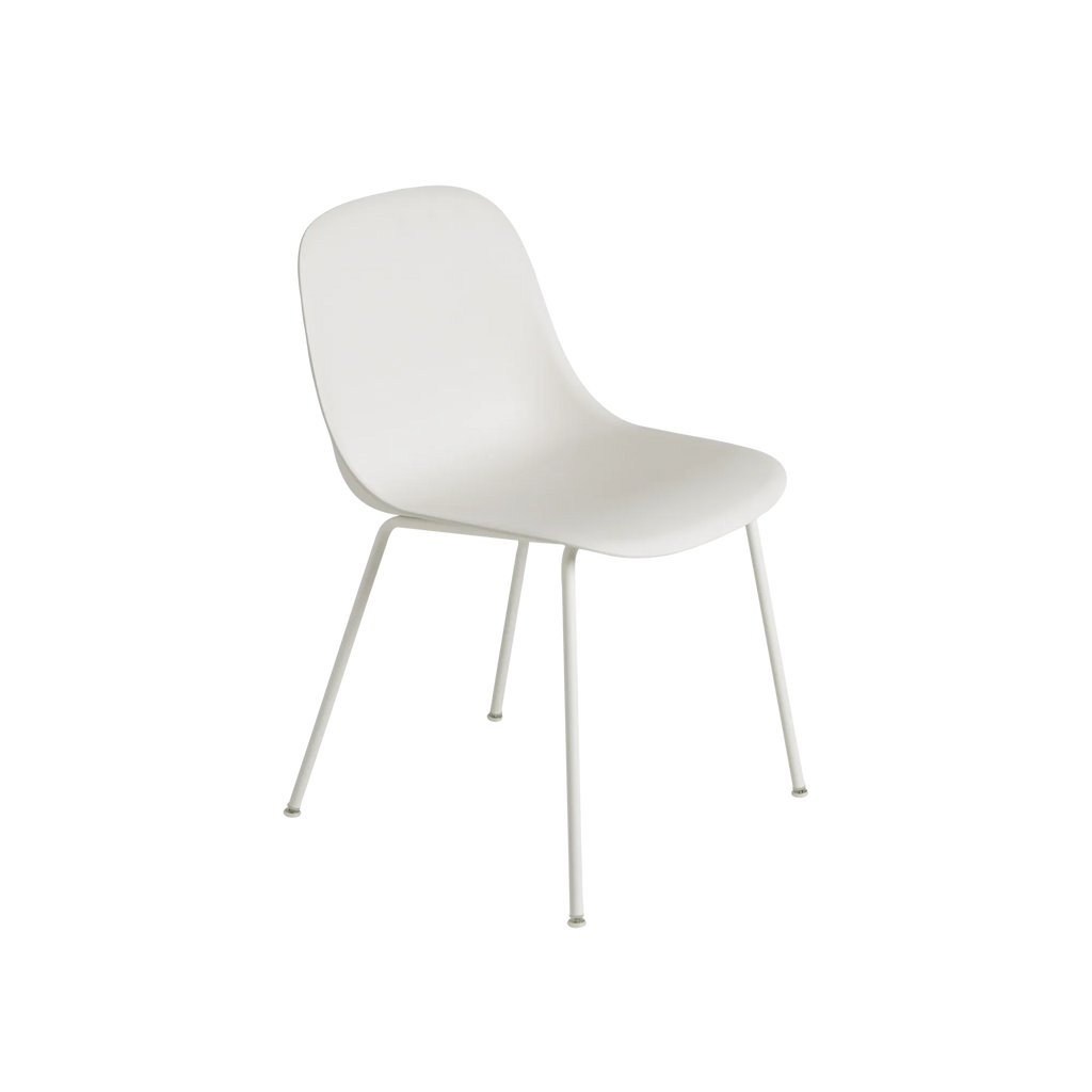 Fiber Side Chair Tube Base Natural White