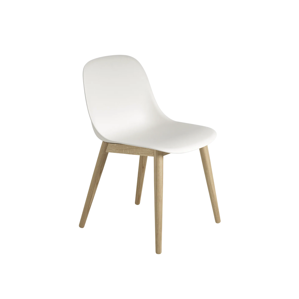 Fiber Side Chair Wood Base Natural White Oak