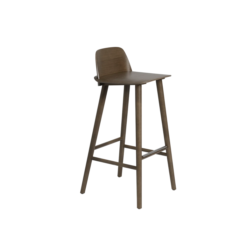 Nerd Bar Stool Stained Dark Brown