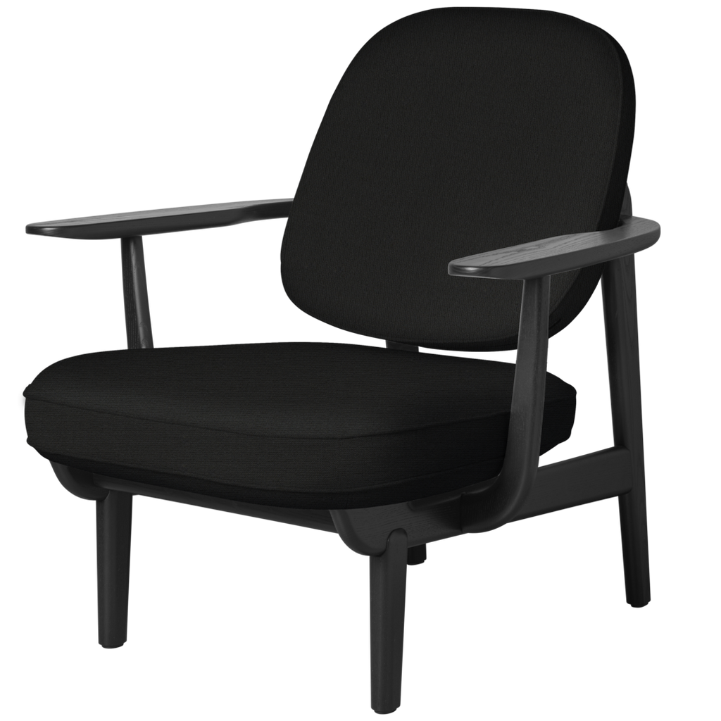 Fred lounge chair, black painted ash, Fritz Hansen