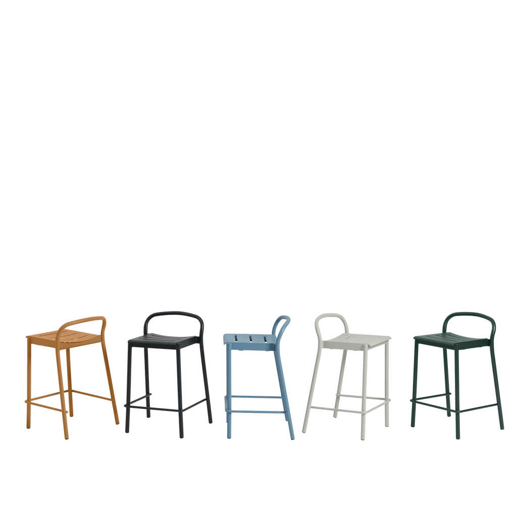 Linear Steel Counter Stool