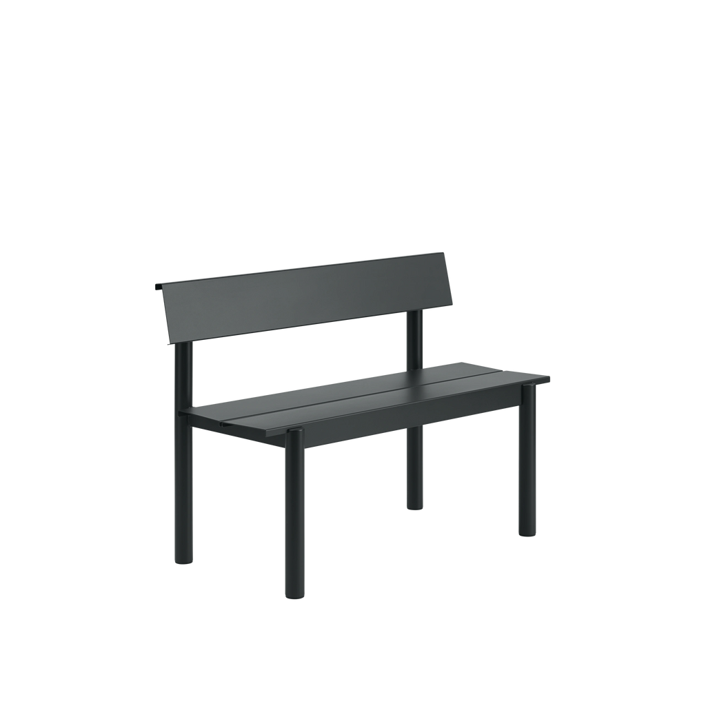 Linear Steel Bench w. Backrest