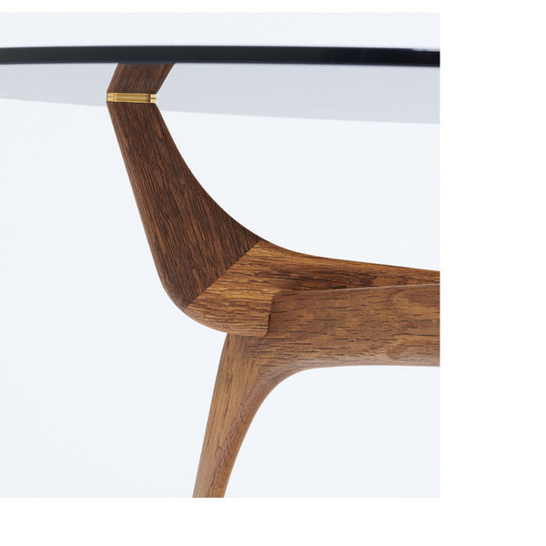 Triiio Side Table - Walnut and smoked glass
