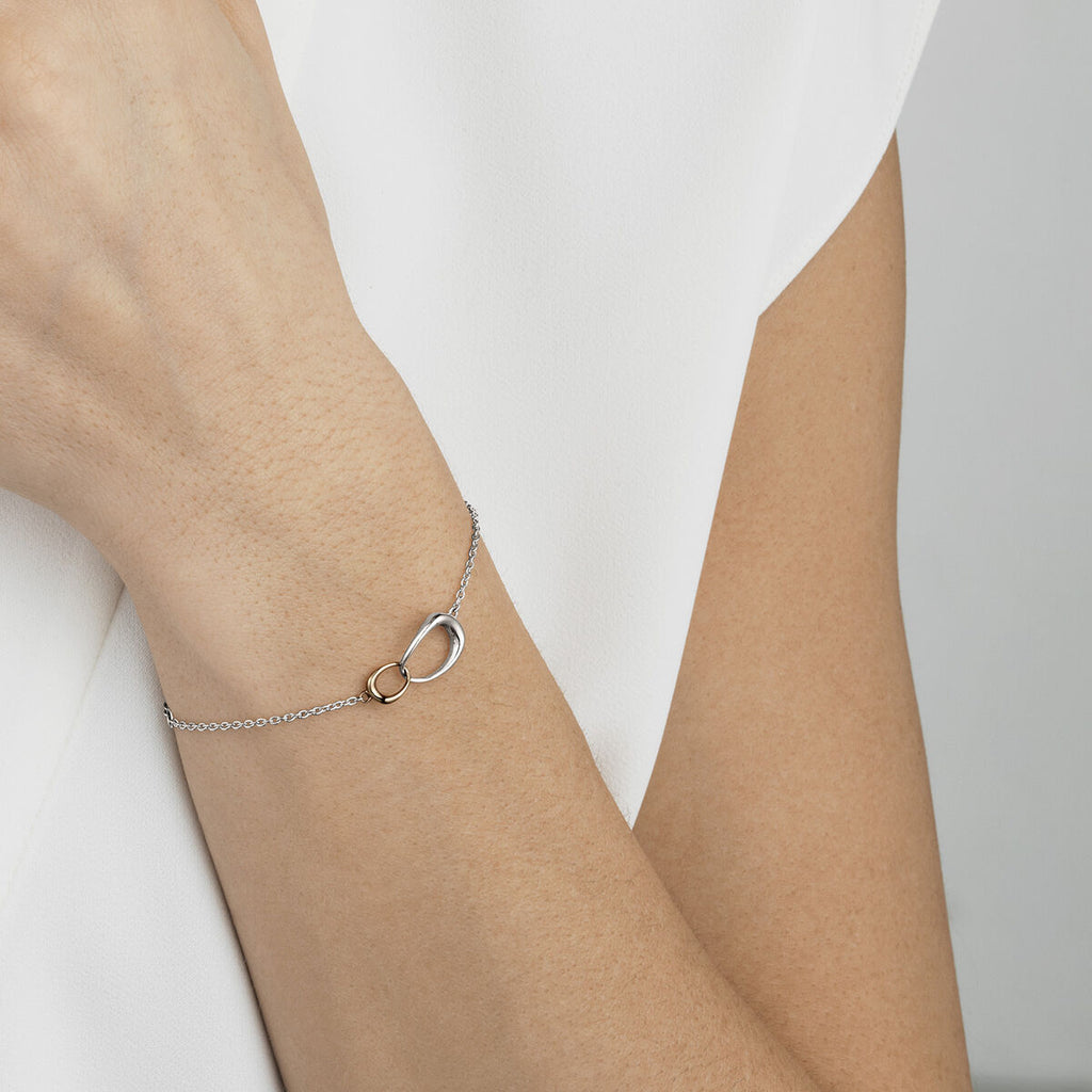 Offspring Interlocking Bracelet 433B Silver/RG