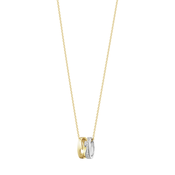 Fusion Necklace with Pendant 1638 YG WG Pavé 0.22 ct