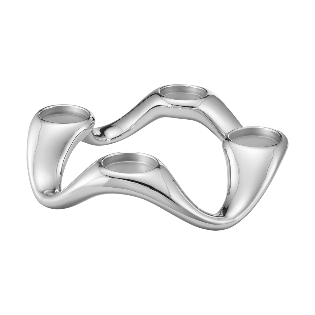Cobra 4 Pillar Candleholder Stainless Steel