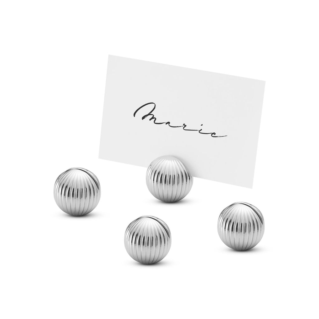 Georg Jensen Bernadotte Table Card Holders, 4 Pcs
