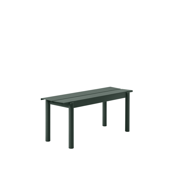Muuto Linear Steel Bench Seat Dark Green 110 cm