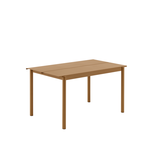 Muuto Linear Steel Table Burnt Orange 140 cm