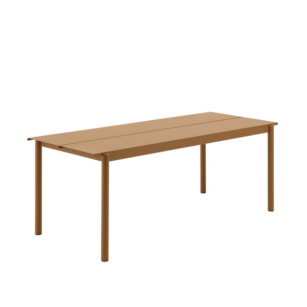 Muuto Linear Steel Table Burnt Orange 220 cm