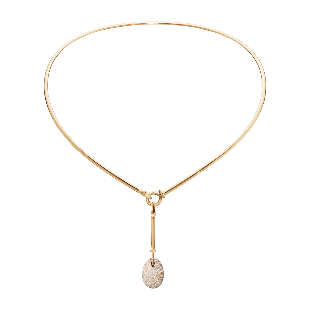 Georg Jensen Dew Drop Neckring with Dew Drop Pendant