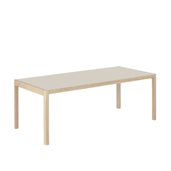 Muuto Workshop Table Warm Grey Linoleum/Oak 200 cm
