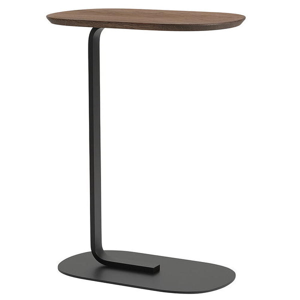 Muuto Relate Side Table Solid Smoked Oak/Black 73.5 cm