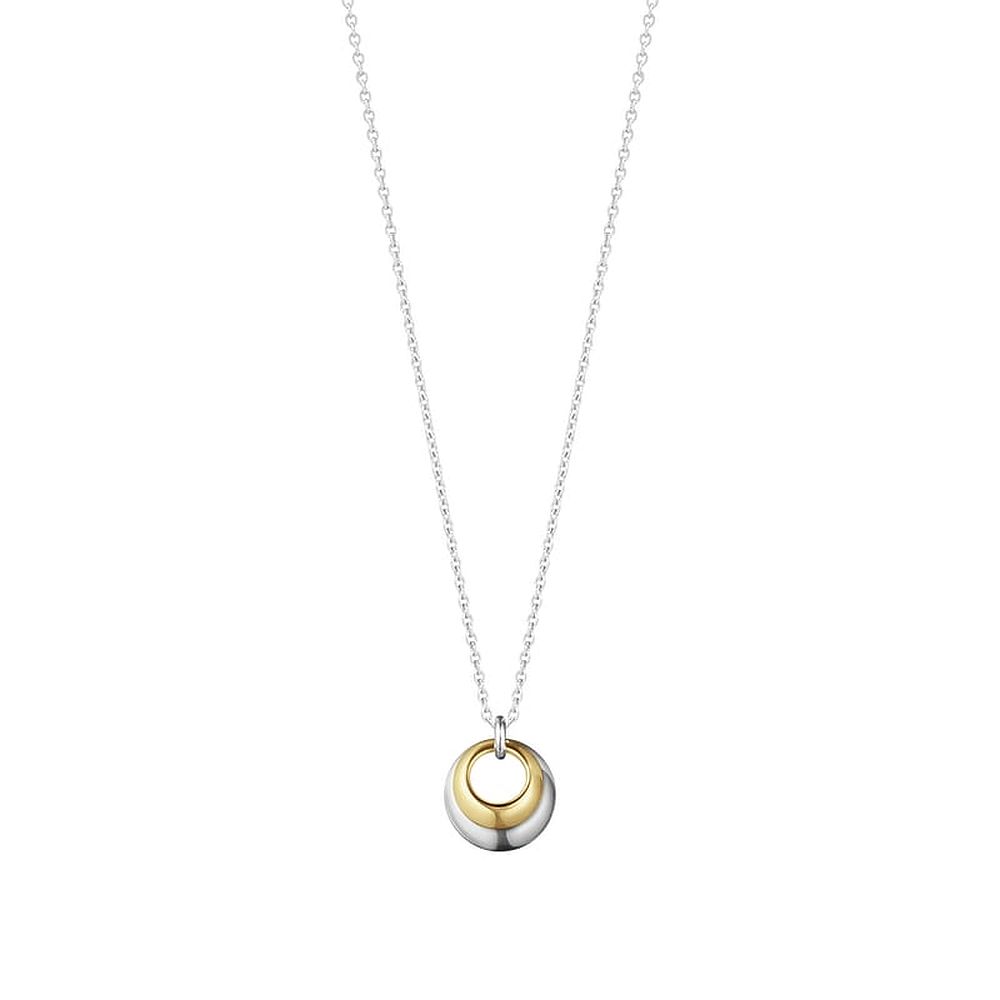 Georg Jensen Curve Pendant 501A Silver Yellow Gold