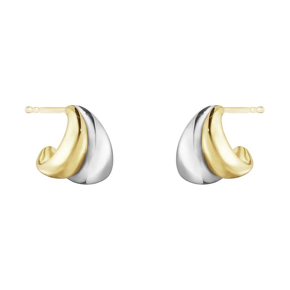 Georg Jensen Curve Earring 501A Silver Yellow Gold