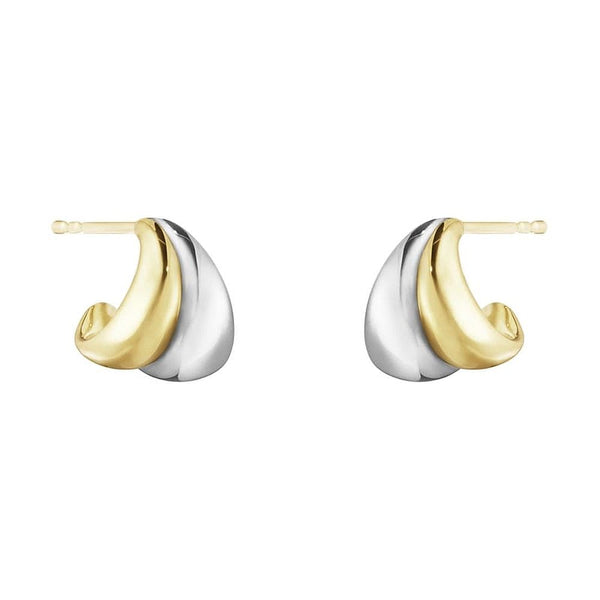 Georg Jensen Curve Earring 501A Silver Yellow Gold