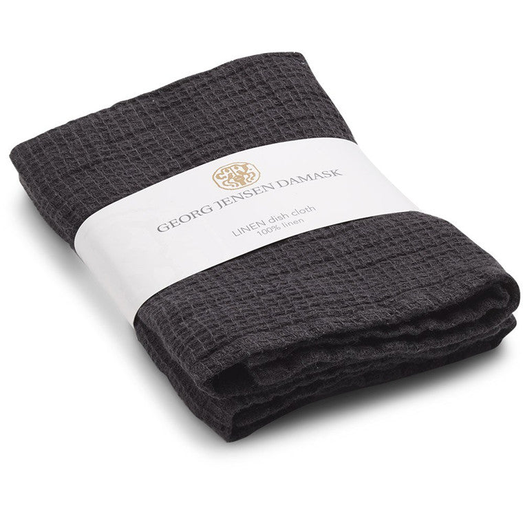 Georg Jensen Damask Linen Dishcloths Dark Grey