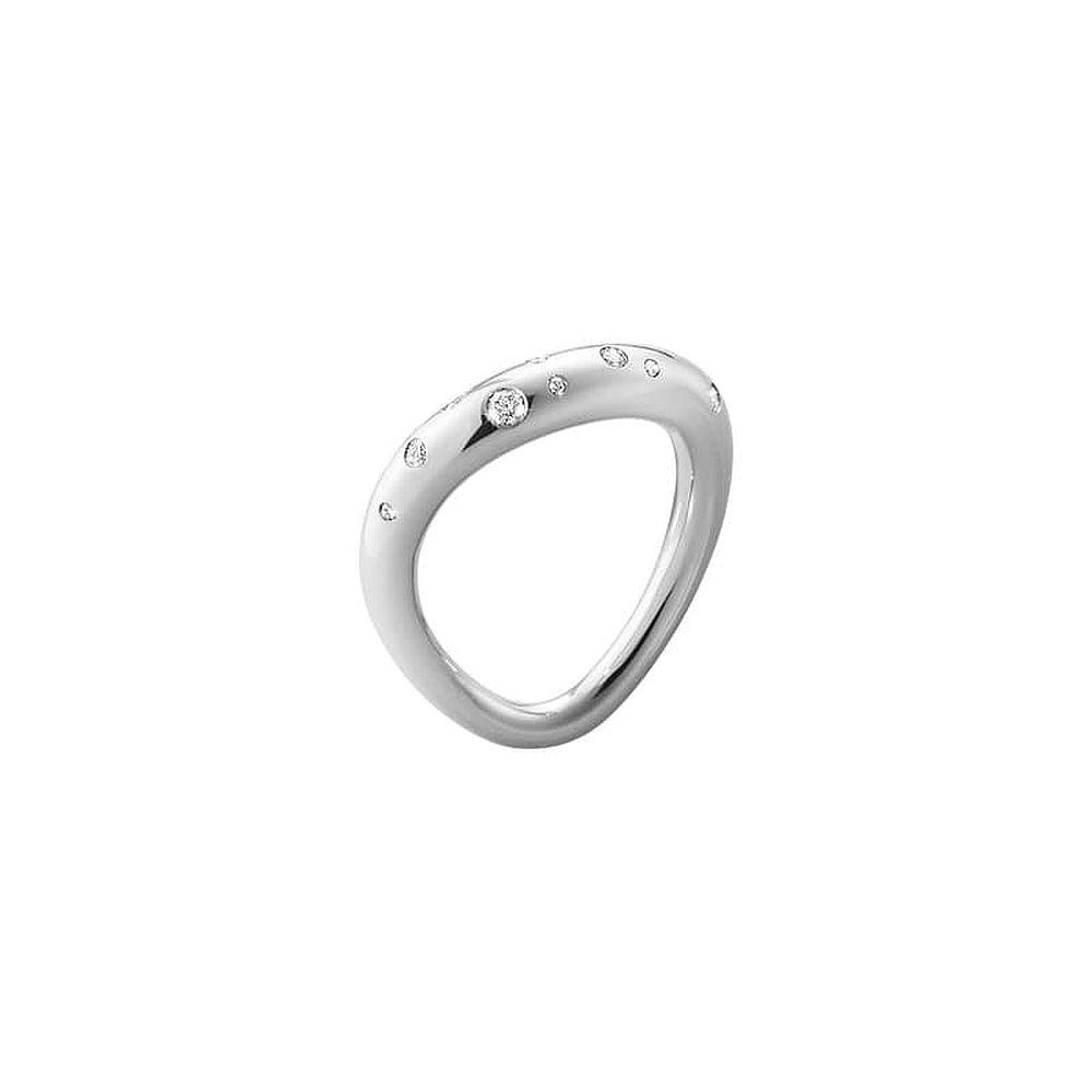 Georg Jensen Offspring Ring 433 Silver Diamonds 5