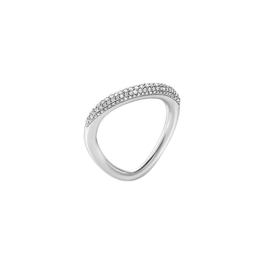 Georg Jensen Offspring Ring 433A Silver Diamonds 5
