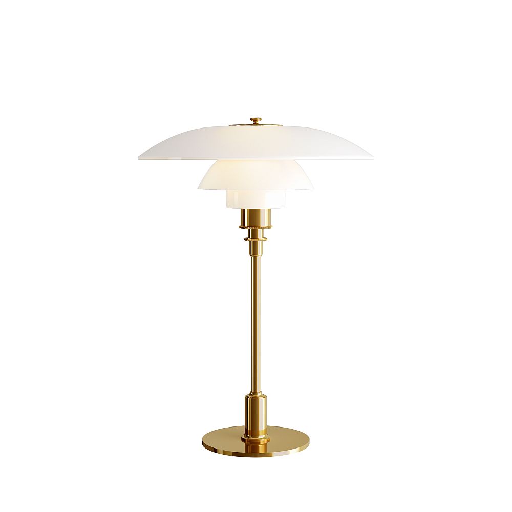 Louis Poulsen PH 3½-2½ Glass Table Brass