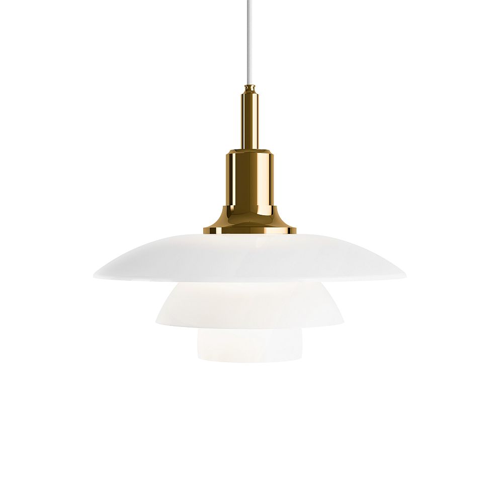 Louis Poulsen PH 3½-3 Glass Pendant Brass