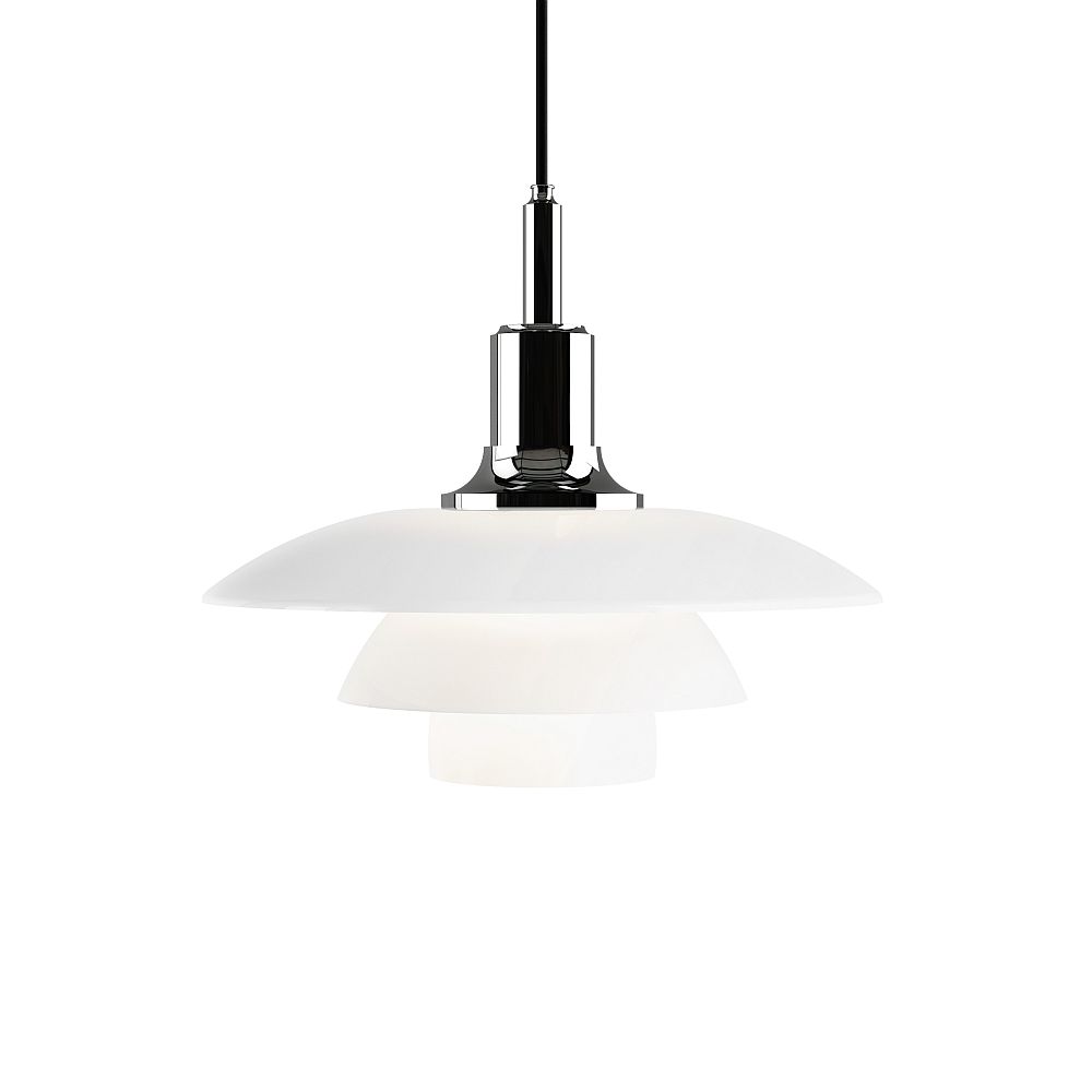 Louis Poulsen PH 3½-3 Glass Pendant Chrome