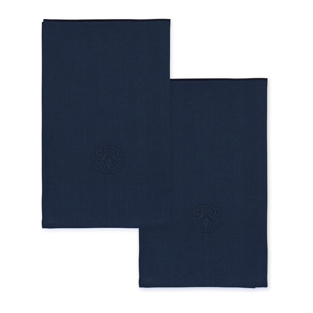 Georg Jensen Damask Plain Linen Napkins, set of 2 in Deep Blue