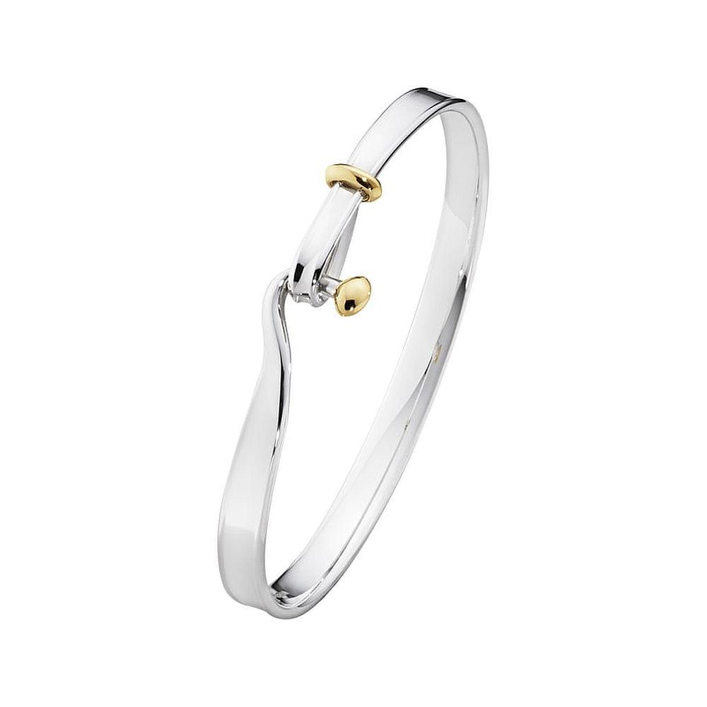 Georg Jensen Torun Bangle 204 Silver Yellow Gold Large