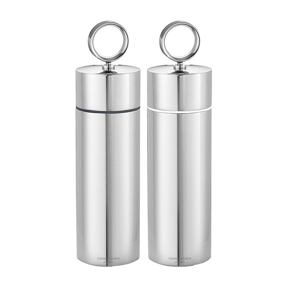 Georg Jensen Bernadotte Salt & Pepper Grinder Set Stainless Steel