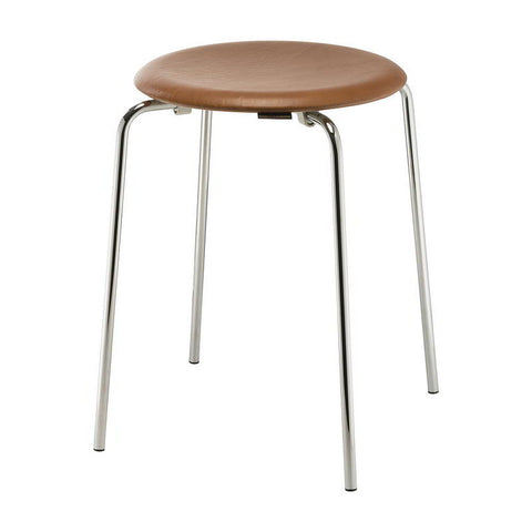 Fritz Hansen AJ Dot stool Wild leather, walnut