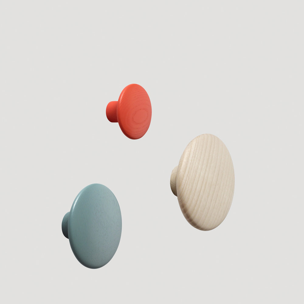 Muuto The Dots Coat Hooks (Wood) Gift Box Oak available online at