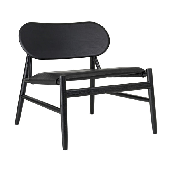 Brdr. Krüger Ferdinand Lounge Chair Oak Blackstained Leather
